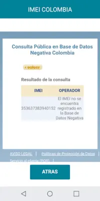 IMEI COLOMBIA android App screenshot 7